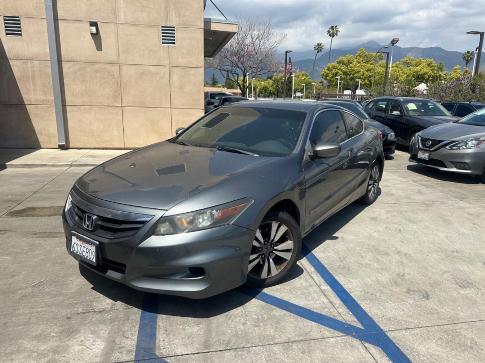 2011 Gray metallic /BLACK Honda Accord Cpe EX Coupe AT (1HGCS1B75BA) with an 2.4L L4 DOHC 16V engine, 5-Speed Automatic transmission, located at 30 S. Berkeley Avenue, Pasadena, CA, 91107, (626) 248-7567, 34.145447, -118.109398 - Photo #0
